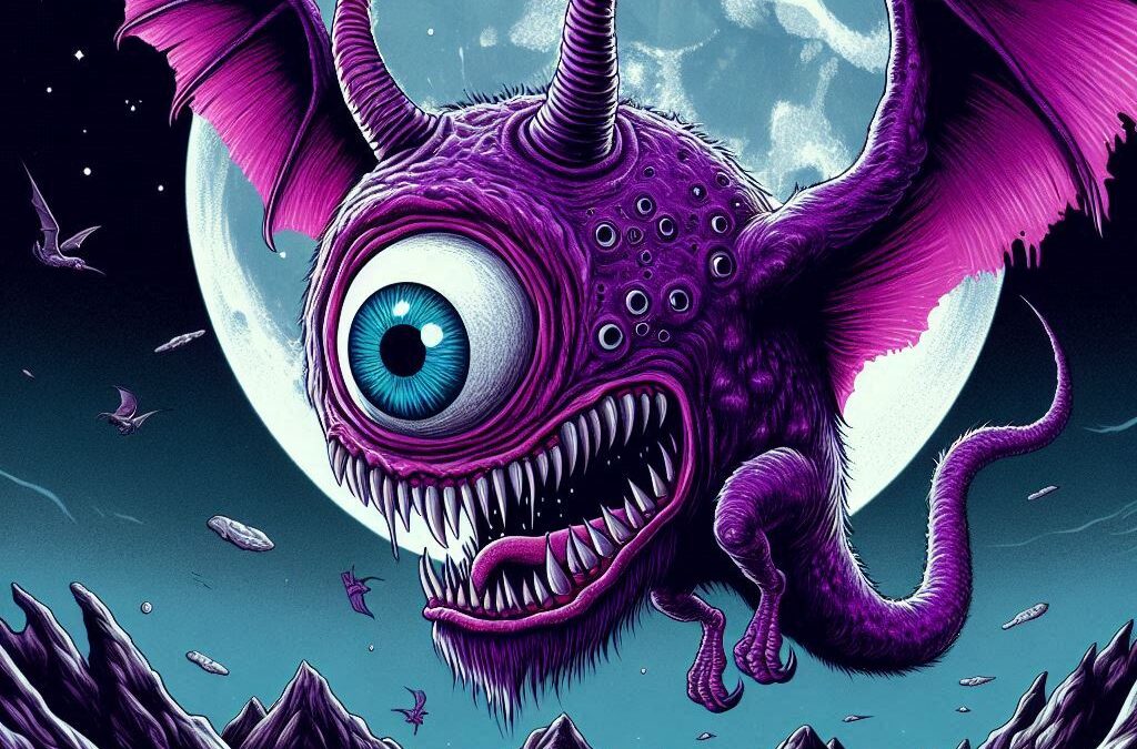 One Eyed On Horned Flying Purple People Eater